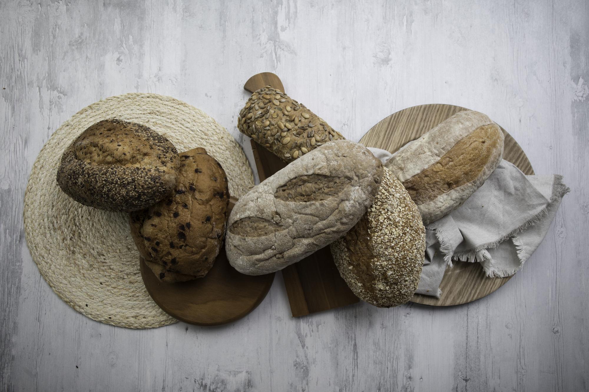 stack of handmade sourdough loaves
